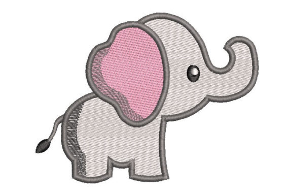 A Cute Baby Elephant Embroidery Design for Your Small Shop