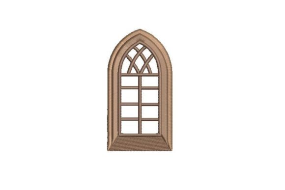 Cathedral Arched Window Embroidery for Holiday Products