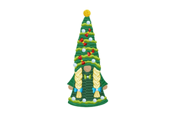 Gnome Girl Christmas Tree Embroidery: A Boutique Designer Review