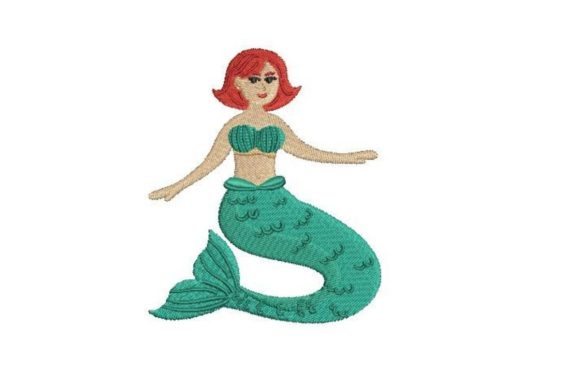 Mermaid Logo: A Fantasy Embroidery for Holiday Gifts