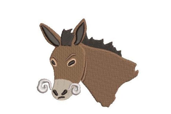 My Studio Test: The Angry Donkey Embroidery Design for Personalized Gifts